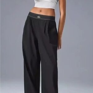 ALO Yoga Black Wide-Leg High-Waisted Pants